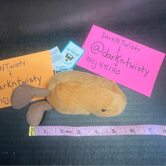 LAST ONE! 1 SINGLE BNWT JELLYCAT AMUSEABLE BEAN AUTHENTIC JELLYCAT SALES RECEIPT - Picture 7 of 16